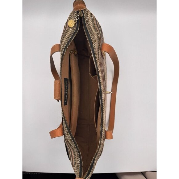Eric Javits Purse Woven Straw Multicolor Gold Medium Shoulder Hand Bag $480 - Picture 12 of 16